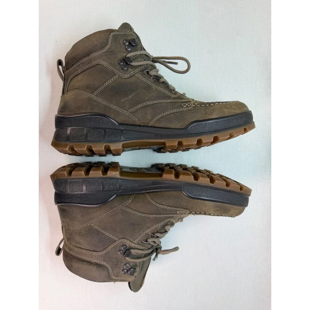 ECCO Track 25 High Gore-Tex Boots Mens 12 Brown Leather Waterproof 831814-01543